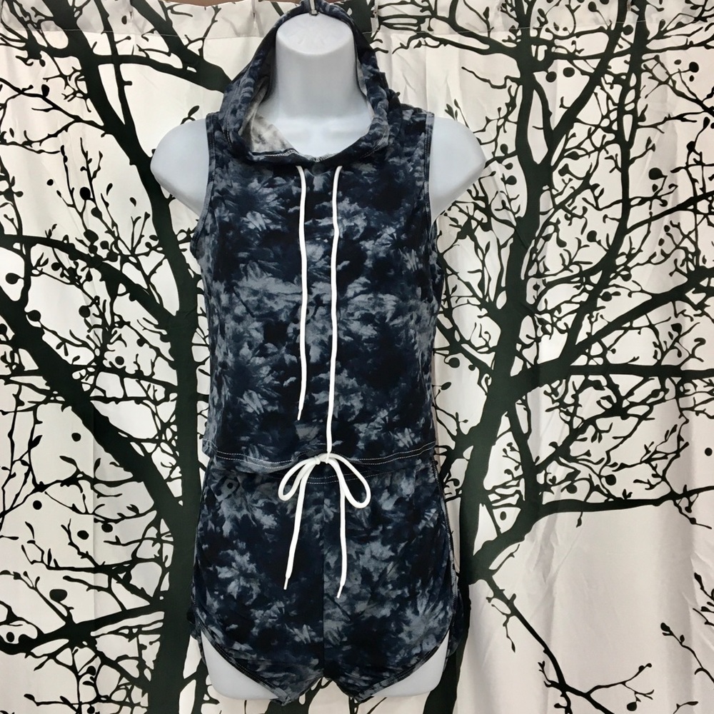 Denim Blue Tie Dye Two Piece Set